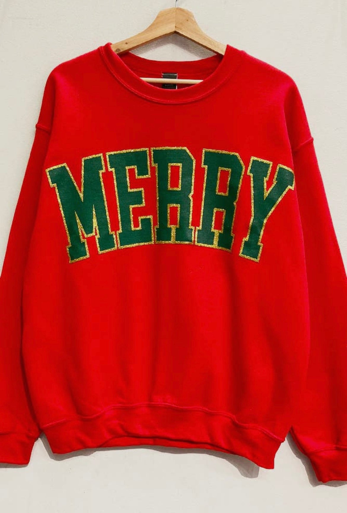 Glitter 'Merry' Holiday Sweatshirt