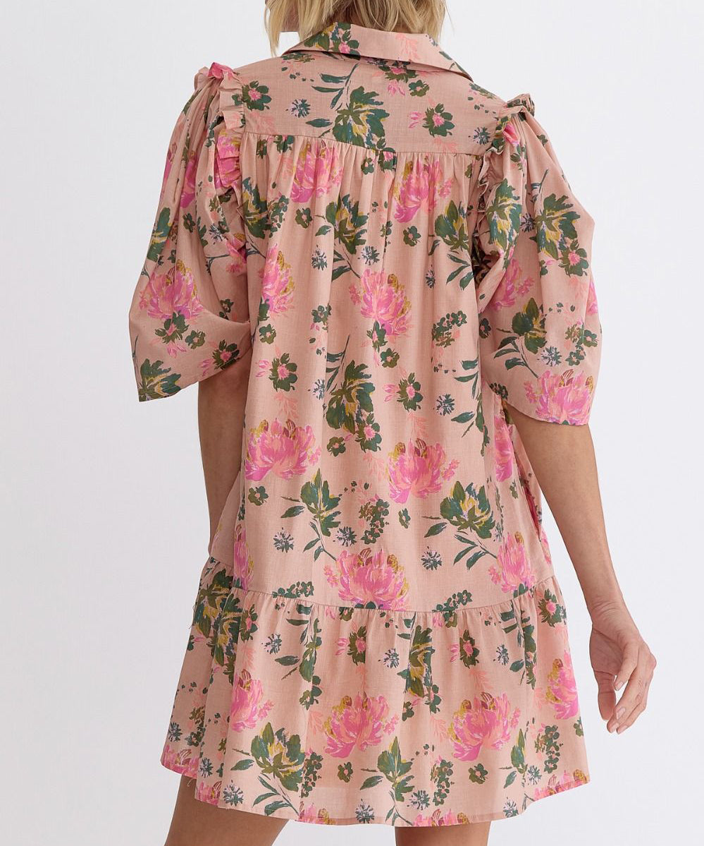 Peach Perfect Shift Dress