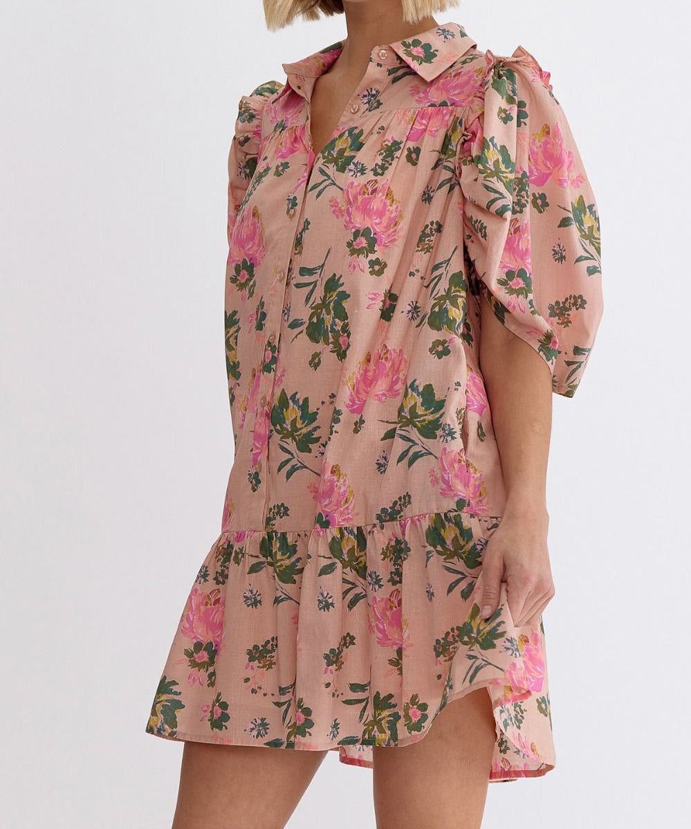 Peach Perfect Shift Dress