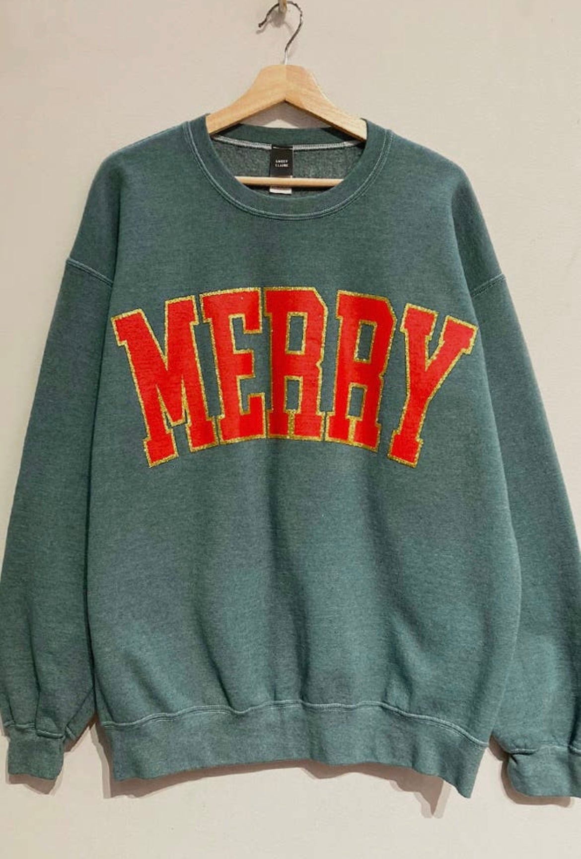 Glitter 'Merry' Holiday Sweatshirt