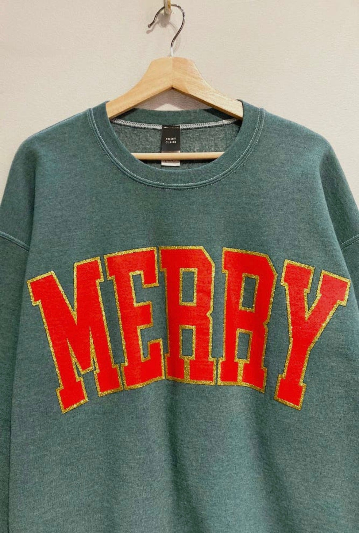 Glitter 'Merry' Holiday Sweatshirt