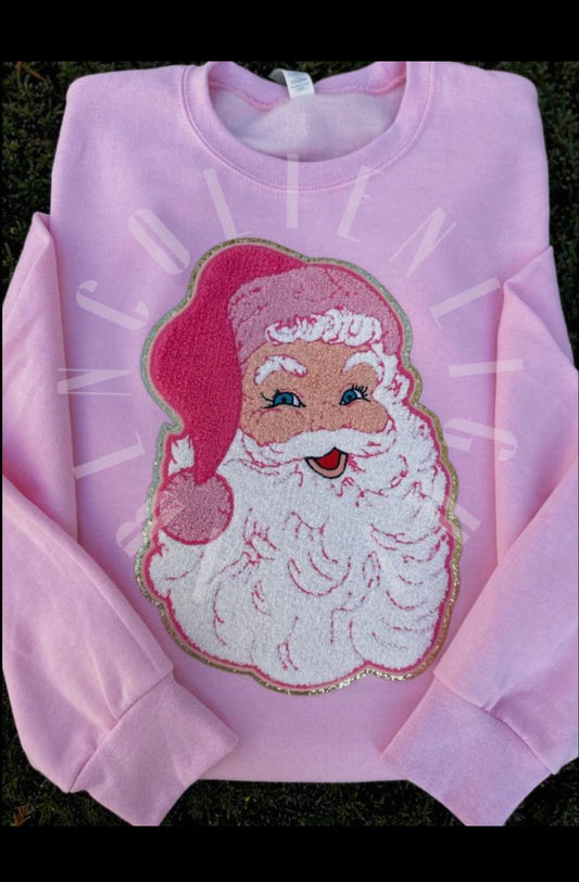 Pretty in Pink Santa Sweatshirt