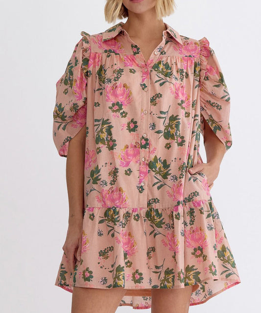 Peach Perfect Shift Dress