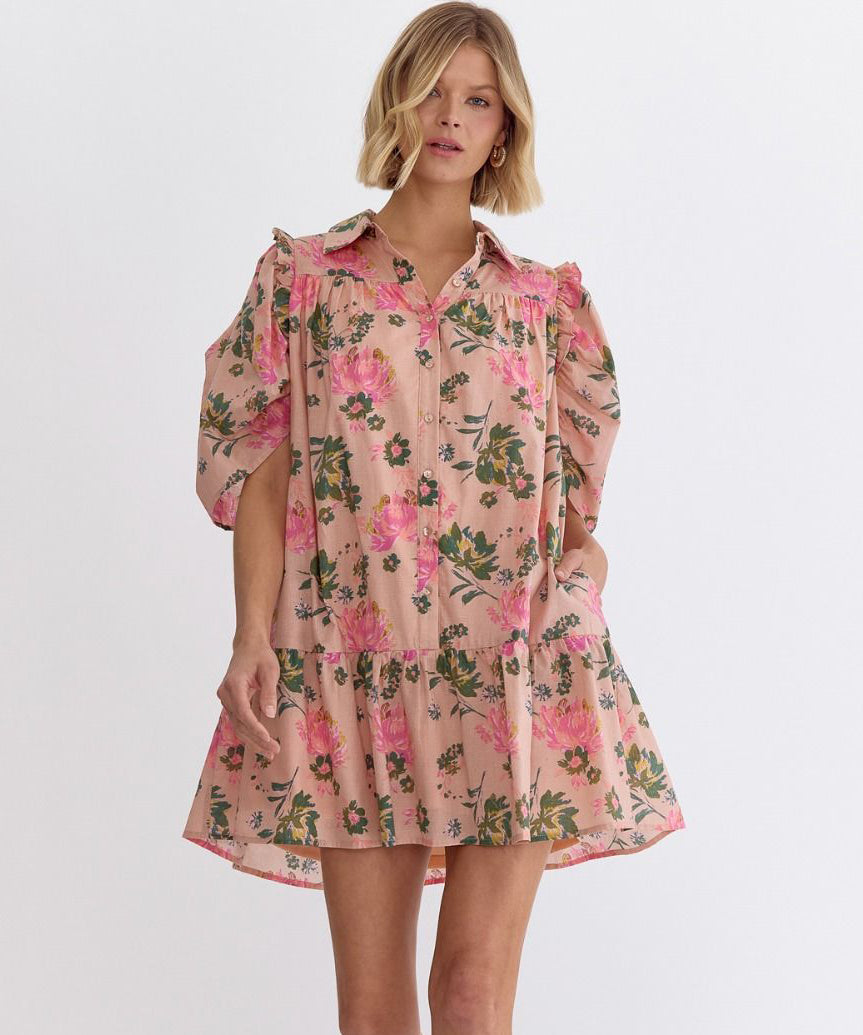 Peach Perfect Shift Dress